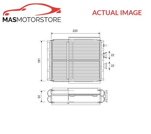 Heater radiator exchanger - heater, lhd