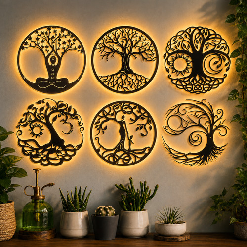 Tree life metal plaque - tree,