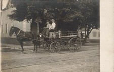 RPPC CITIZENS VOLUNTEER FIRE BRIGADE Attractive Horse Drawn Hose Equipment Wagon