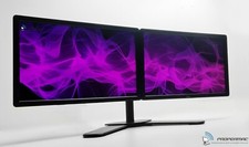 Wide Dell Dual Monitor 2 x 19" + New Stand Dual Screen Home Office Set Bundle 