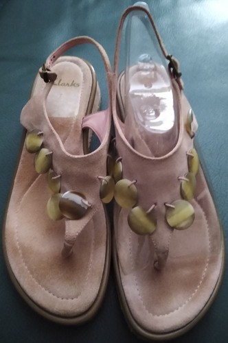 Vintage clarks pink - pink, suede