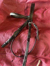 Shires Full Size Black Quality English Leather Half Bridle. No noseband or reins