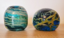 Green Glass Dump Paperweights 
