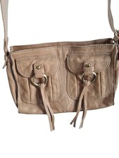 Vintage Look Tula Black Leather Handbag Western Tassle Crossbody Shoulder Bag