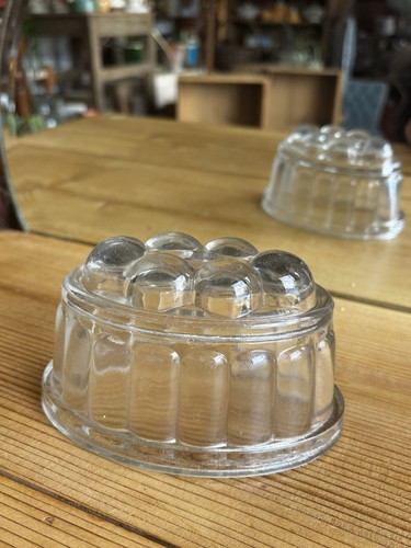 Vintage clear glass jelly - clear,