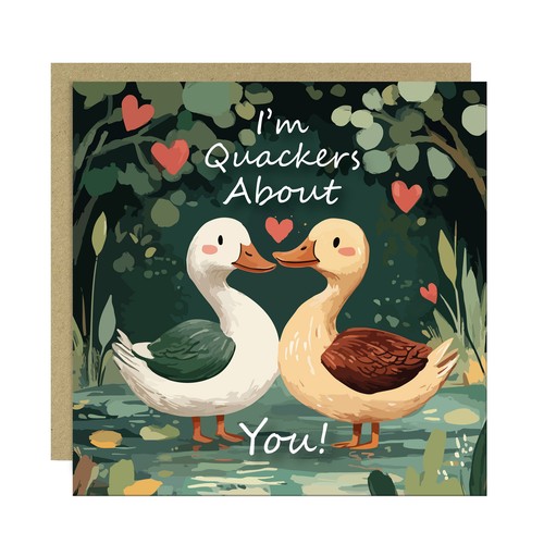 Funny valentines card for him - for,