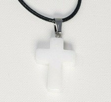 Cross Necklace Quartz Crystal Chakra Healing Gemstone Crucifix Natural Reiki 