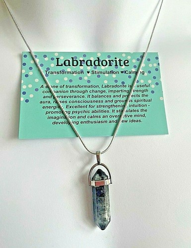 Labradorite necklace pendant - necklace,