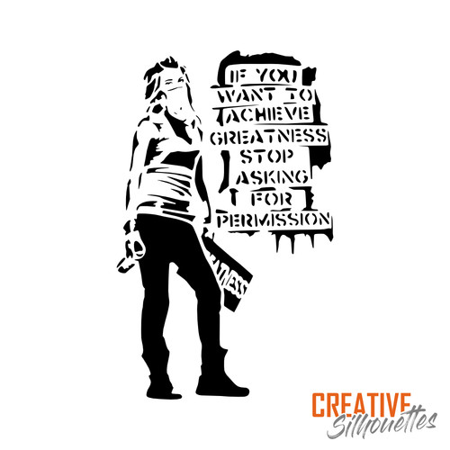 Banksy achieve greatness - achieve,
