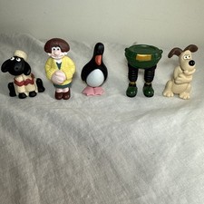 Wallace And Gromit Vinyl Toy Figures Vintage 1989 6cm Feathers McGraw Wendolene