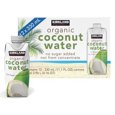 Kirkland Signature Organic Coconut Water No Added Sugar 12 x 330ml