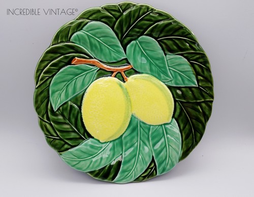 Vintage majolica lemon fruit - majolica,