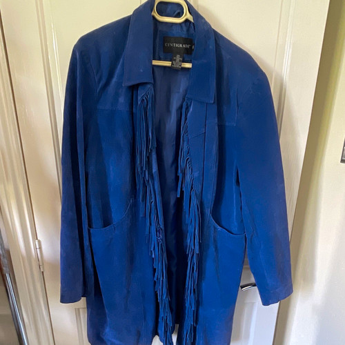 Centigrade blue suede western - blue,