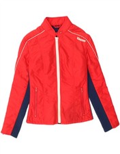 KLEPPER Womens Windbreaker Jacket EU 36 XS Red Colourblock Polyamide OX07