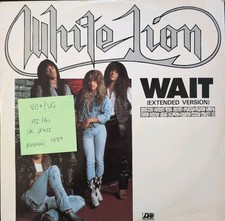 White Lion Wait (Extended Version) Vinyl Record VG+/VG A9178 1988