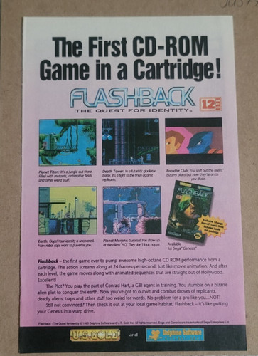 1993 flashback rom sega - pc,