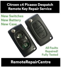 Repair service for Citroen DS3 2009-2017 2 Button Remote Key Fob Refurbishment