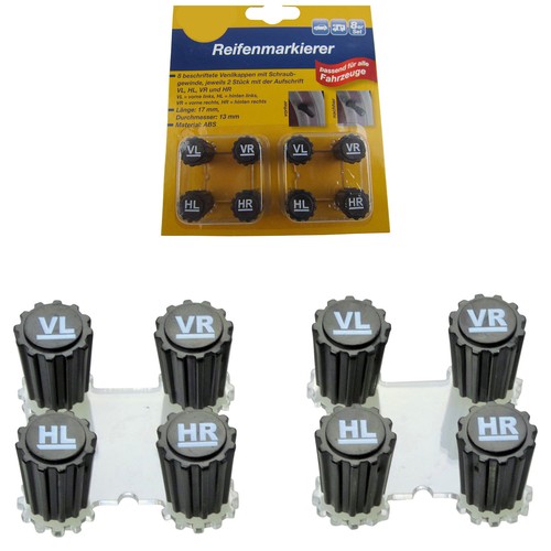 Tire markers valve - markers, caps