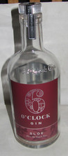 6 O'CLOCK SLOE GIN Empty Bottle 70cl Upcycling Bottle Lamp