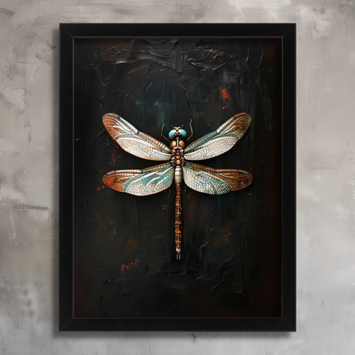 Dainty dragonfly wall - dragonfly, art