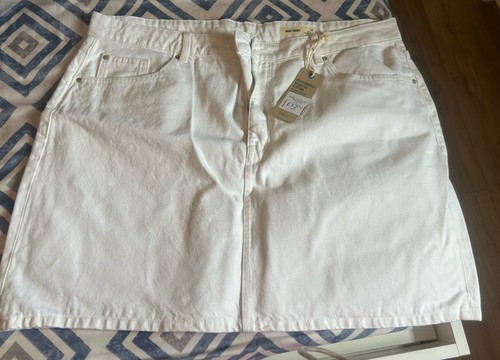 White denim mini skirt - m&s,