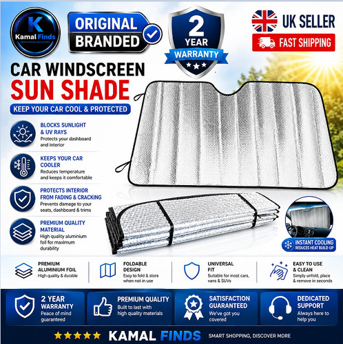 Large windscreen sun shade car - windscreen,