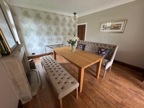 Solid oak dining table - solid,