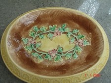 ANTIQUE MINTON MAJOLICA OVAL