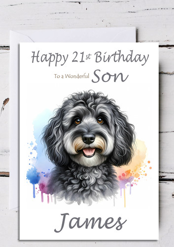 Cockapoo personalised birthday - cockapoo,