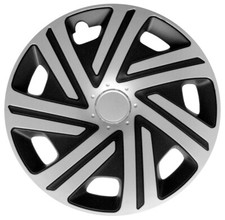 16" Wheel trims fit Vivaro Astra Zafira 4 x16 inches black silver badges