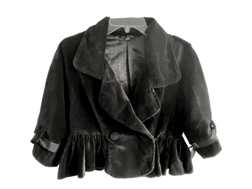 Dimri black velvet - velvet, short