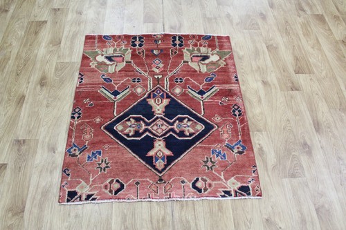 Old handmade persian wool rug - old,