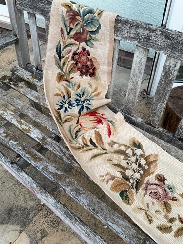 Vintage woolwork runner - woolwork,