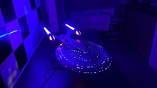 Star Trek Enterprise E 3D printed model kit built and lit with power supply