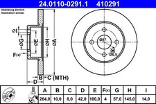 Brake Disc For Vauxhall ASTRA