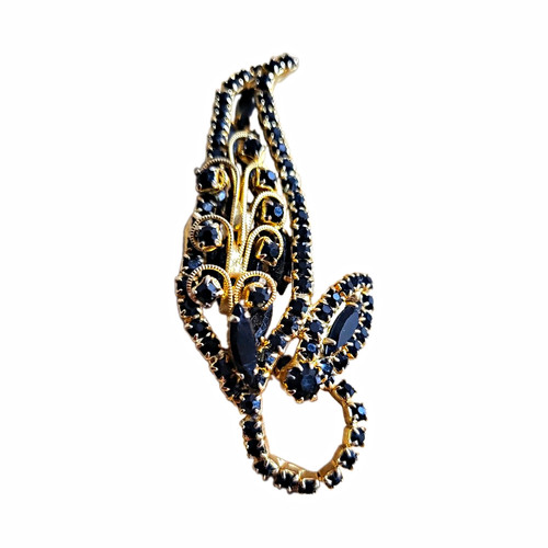 Vintage black rhinestone - vintage,