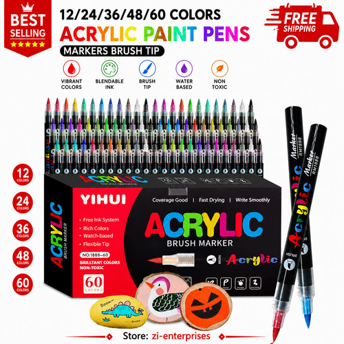 Acrylic brush marker - brush, 72