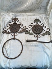 Iron towel rack and toilet