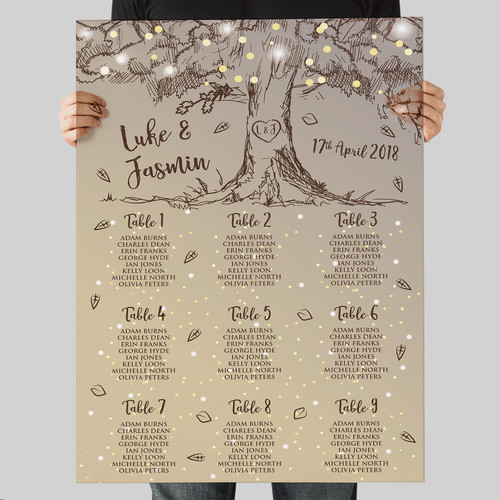 Rustic wedding seating chart - rustic,