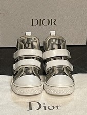Baby Dior Authentic B23 Logo High-Top Sneakers White & Black Size UK 6 RRP £410