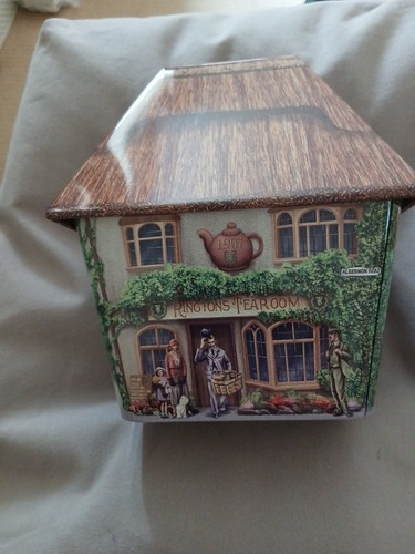 Thatched tearoom storage tin - thatched,