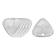 Guitar Picks 2mm Metal Silver Tone for Guitar Pack of 5