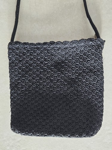The sak crochet bag - crochet, black