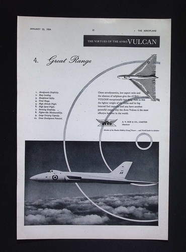 Original 1954 advert - 1954, avro
