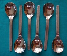 Mid Century Viners ‘SABLE’ Soup Spoons x 6 Gerald Benney