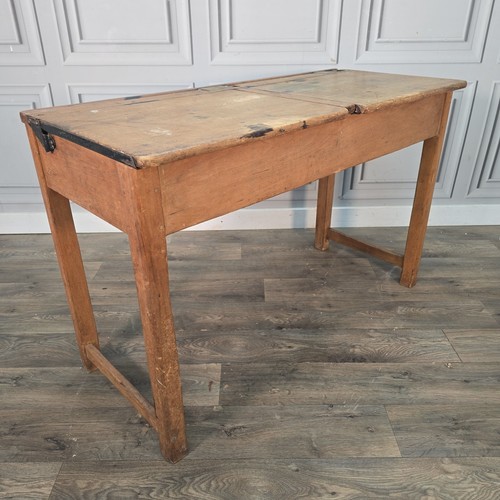 Vintage pine school desk solid - school,