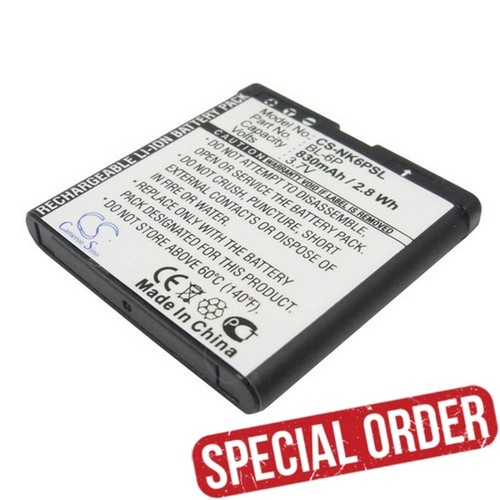 Battery for nokia 6p - for, bl-6p