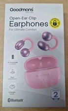 (9) Goodmans Open-ear Clip Earphones, Pink, New