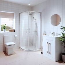 Bathroom suite quadrant shower - bathroom,