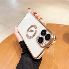 Clear Silicone Luxury Case For iPhone 14 13 12 Pro Max Camera Lens Protect Cover